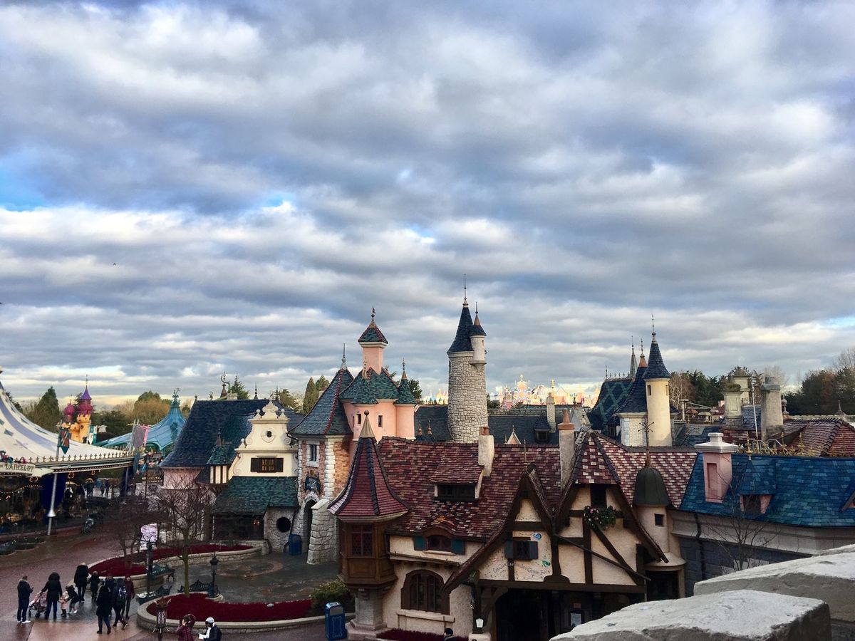 ディズニーランド・パリ。
帰りの電車が何故かずっと来なくてホームに人で溢れ...