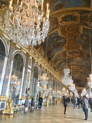 ヴェルサイユ宮殿。フランス革命あたりの世界史好きな私にとって念願の場所。
...