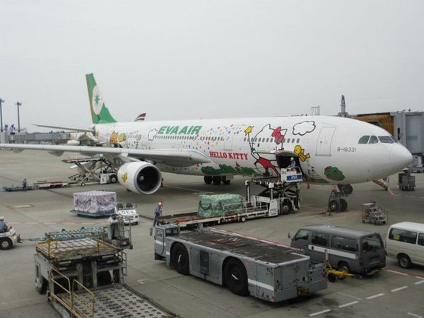 台湾「ニーハオ！Taiwan」の写真：キティーエアだった。キティーちゃん特に好...