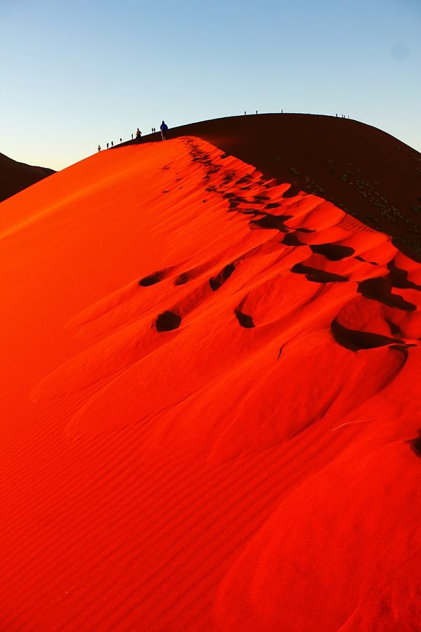 ナミビア・ナミブ砂漠「ナミビア　真っ赤なナミブ砂漠とヒンバ族」の写真：ナミブ砂漠
ナミブ砂漠に昇るサンライズは...