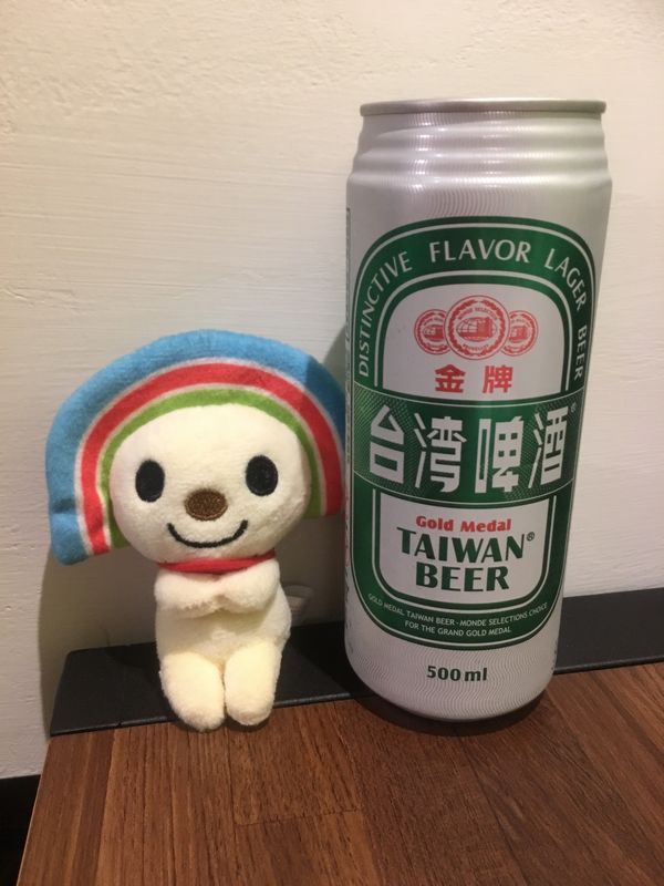 台湾・台北「台風の台北旅行」の写真：台湾のセブンイレブンのキャラクター、OP...