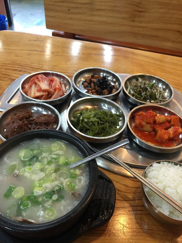 大韓民国 (韓国)・韓国ソウル「韓国旅行　ひとり」の写真：韓国料理ご飯。
1人でもマッコリは外せない。