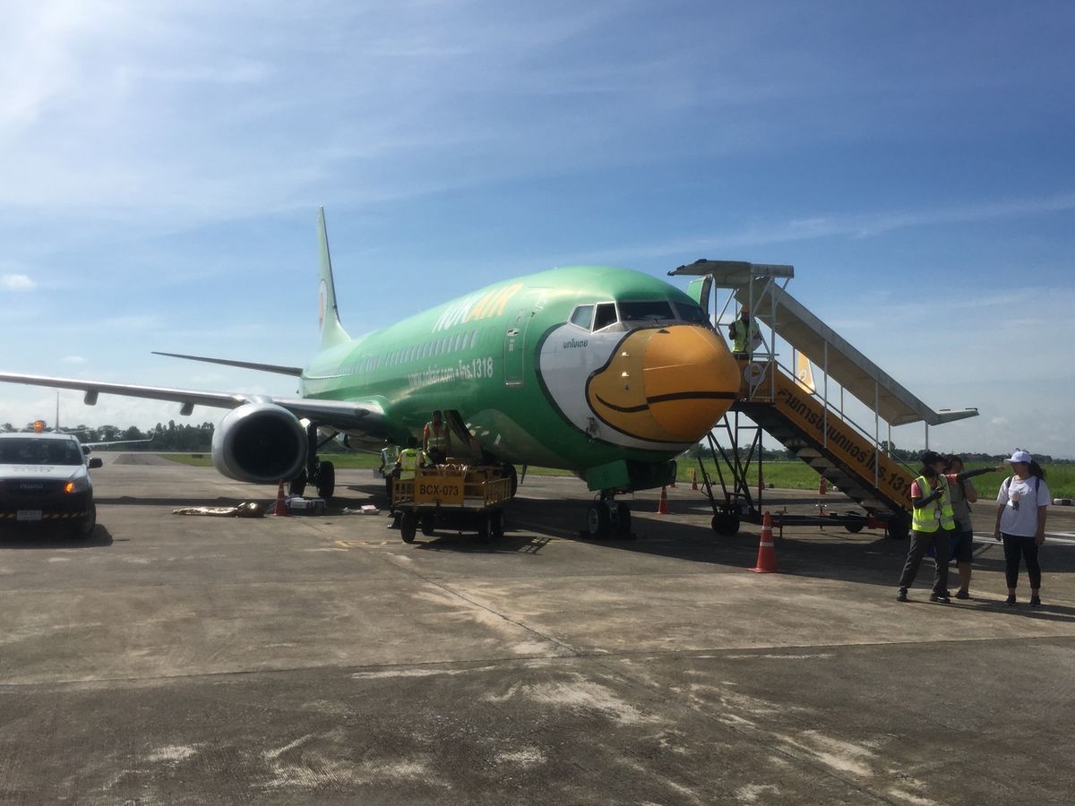 Nok Airでチェンライへ。空路でのチェンライは初めて。小さな空港でした。