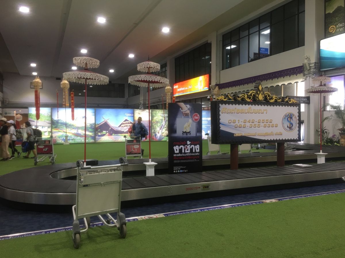 Nok Airでチェンライへ。空路でのチェンライは初めて。小さな空港でした。