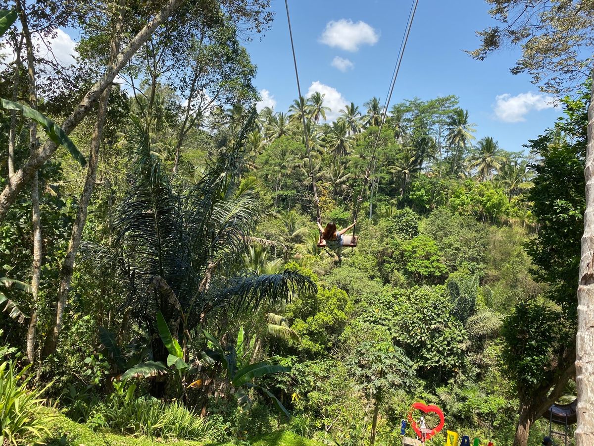 写真スポットがたくさん。大自然の中でブランコ最高です