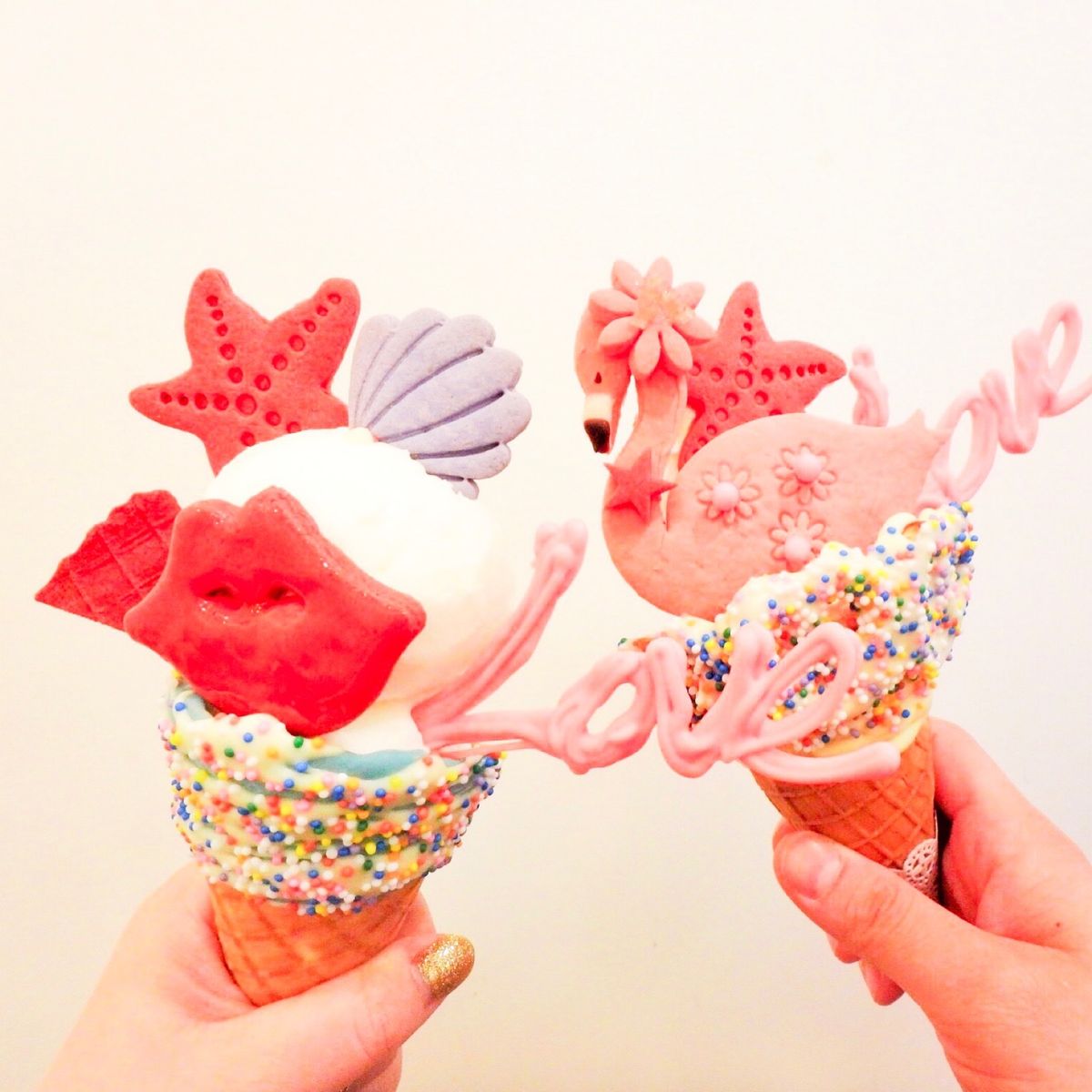 韓国料理おいしい。タッカルビ、粥、サムギョプサル
アイスはかわいい。