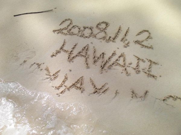 アメリカ(米国)「ハワイ2008」の写真：ラニカイビーチにて。
写真たくさんあるけ...