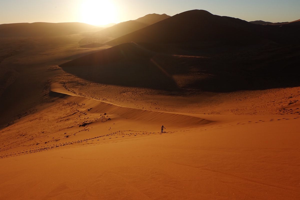 朝
また登る　しんどい
太陽が出るまでは少しヒンヤリ

いい感じのとこまで...