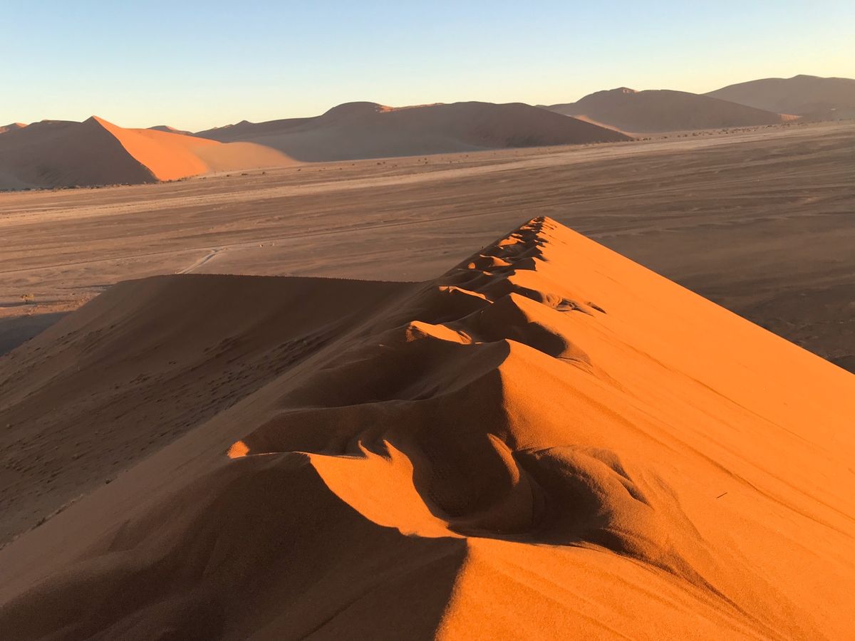 朝
また登る　しんどい
太陽が出るまでは少しヒンヤリ

いい感じのとこまで...