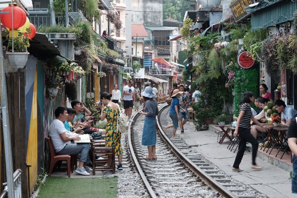 ベトナム・ハノイ、「ハノイ+チャンアン」の写真：観光に行った翌月に封鎖されてしまったトレ...