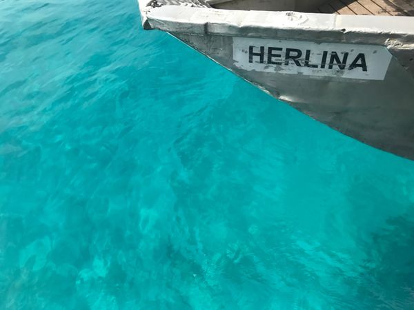 インドネシア・Bali「社員旅行」の写真：レンボンガン島に向かう途中の島でシュノー...