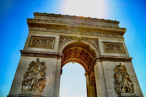 フランス・パリ「フランス 7日間」の写真:パリ定番の("▽")
①エトワール凱旋門...