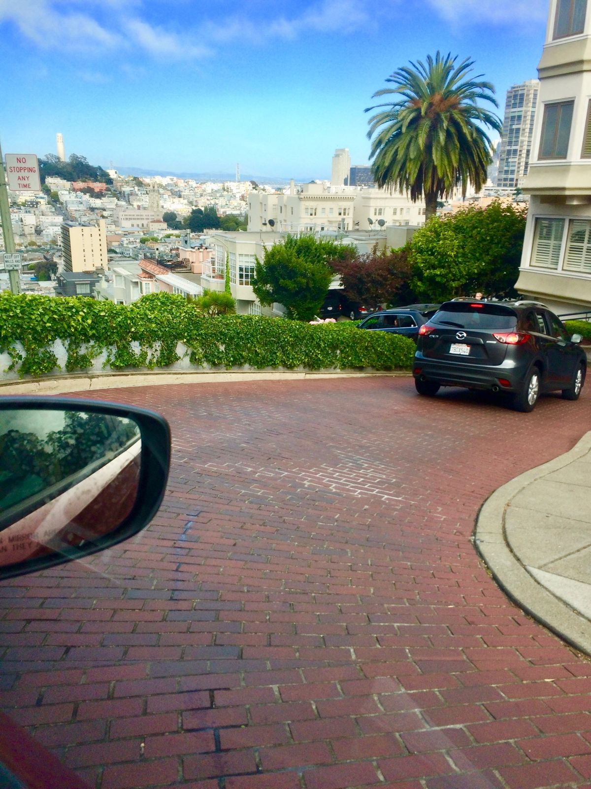 サンフランシスコ。ロンバートストリートを車で挑戦。