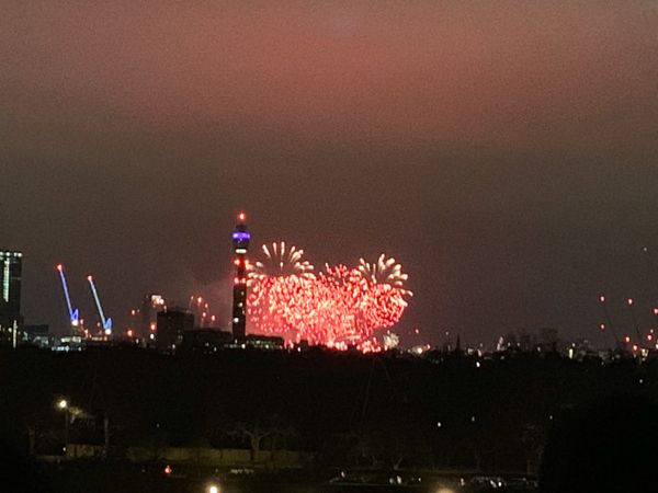 イギリス(英国)「年末ロンドン」の写真：カウントダウンは家の近くのプリムローズビ...