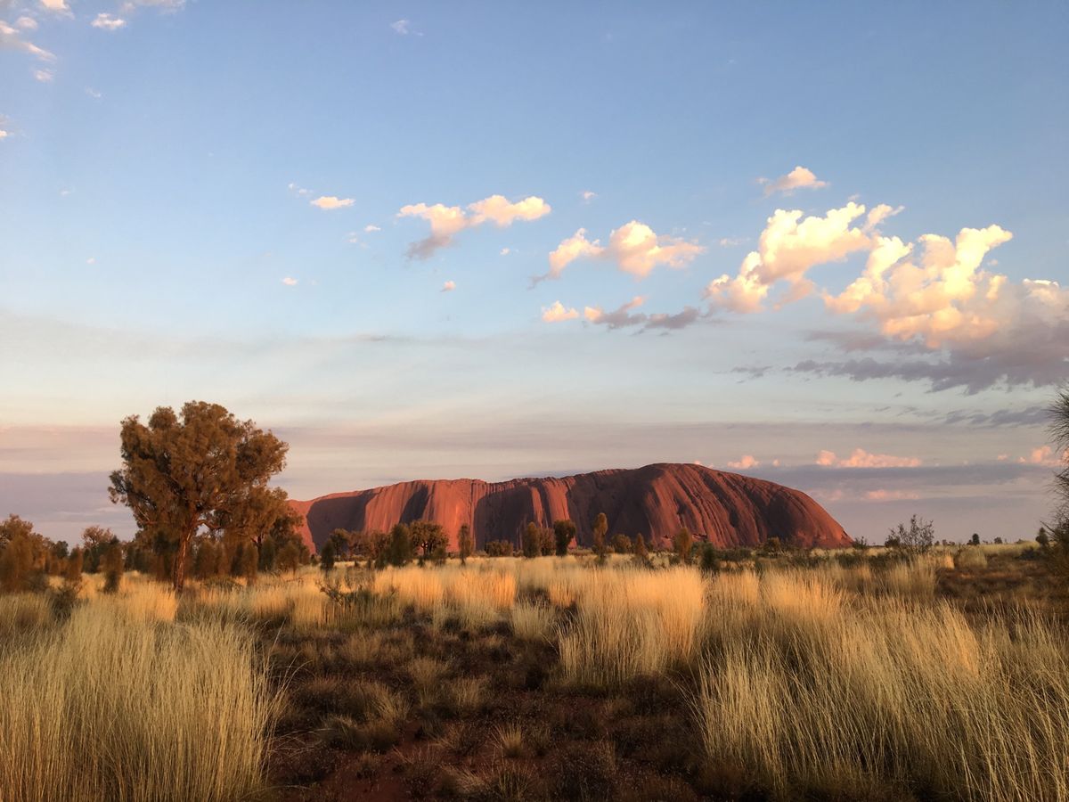 ウルル2日目。今度は日の出チャレンジ！！
が、雲が多く見れませんでした😭エ...