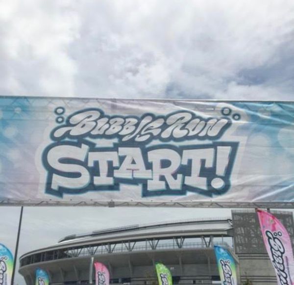 日本・新潟「新潟旅行」の写真：友達に誘われてバブルランに参加
かなり泡...