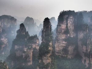 武陵源景区は、総面積260km2にも及ぶ、自然のエネルギーが生み出した絶景...