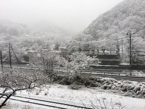 日本「旦那の引っ越し、、福島へ」の写真：3月末なのに季節外れの大雪。
アクアマリ...