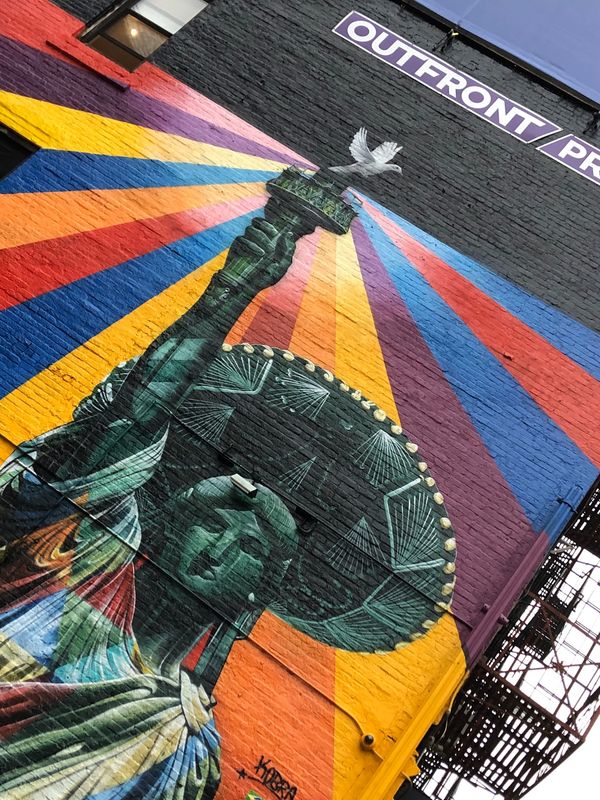 アメリカ(米国)・ニューヨーク「アメリカ・ニューヨーク」の写真：パブリックアート✨