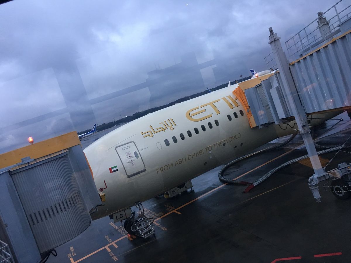 投稿順のミス！
今回はエティハド航空を使わせて頂きました！
（直行便は高く...