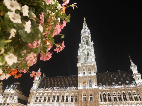 ベルギー・ブリュッセル「ベルギー旅行」の写真：ベルギーブリュッセルの夜のグランプラス。...