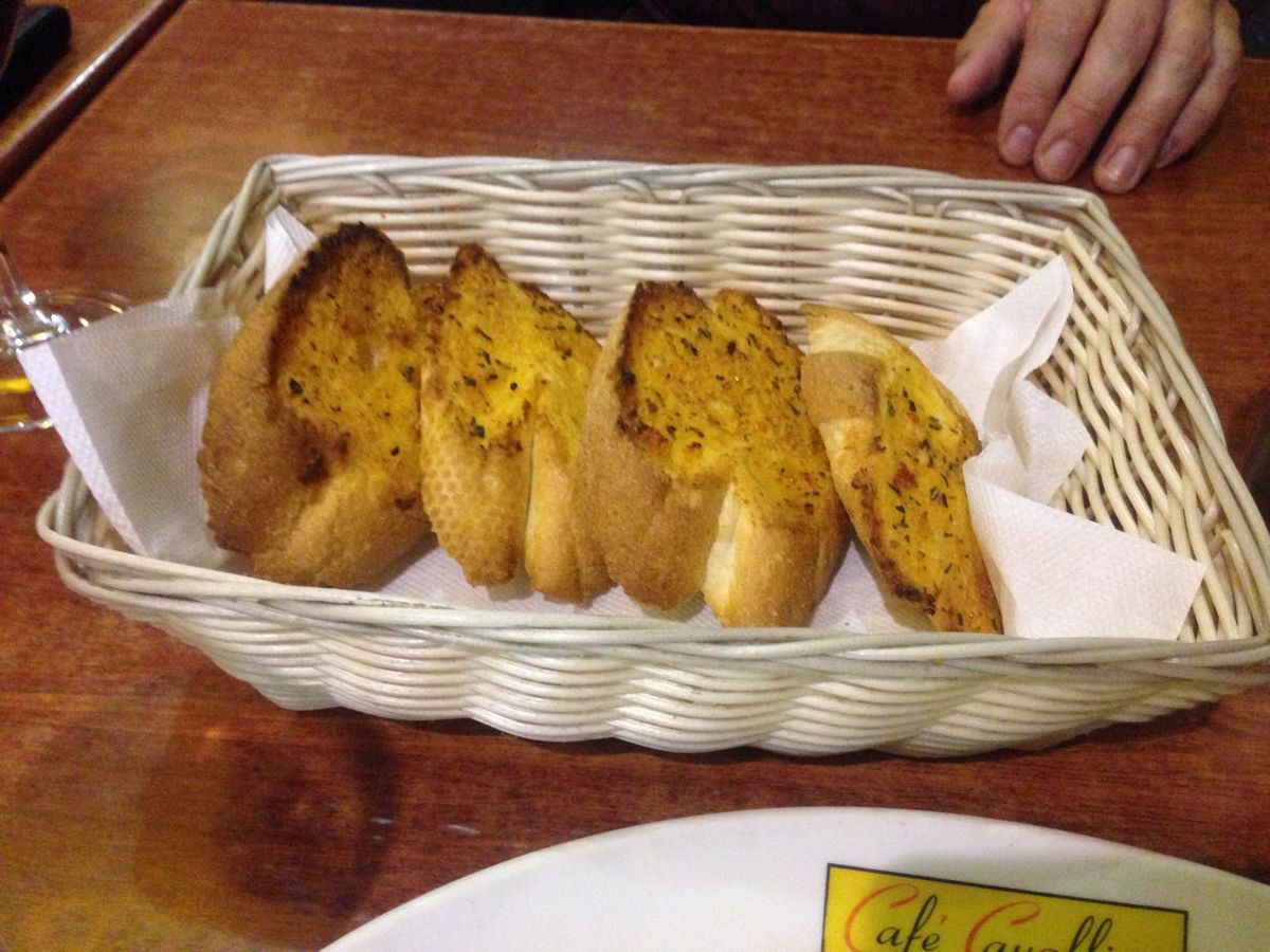 イタリアン街でのイタリアン料理