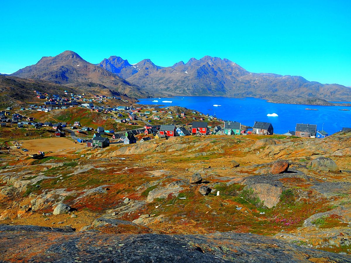 グリーンランドでのトレッキング
ホテルのオーナーおじさんに手書きで書いても...