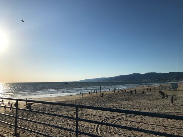 アメリカ(米国)・サンタモニカ「サンタモニカ」の写真：とっても綺麗なビーチに見惚れてました