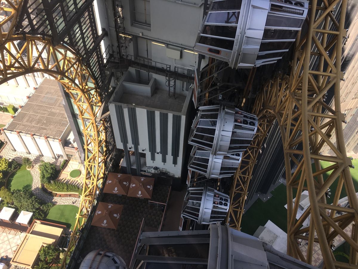 8の形の観覧車です。
ここでしか乗れないと思って、乗ってしまいました。