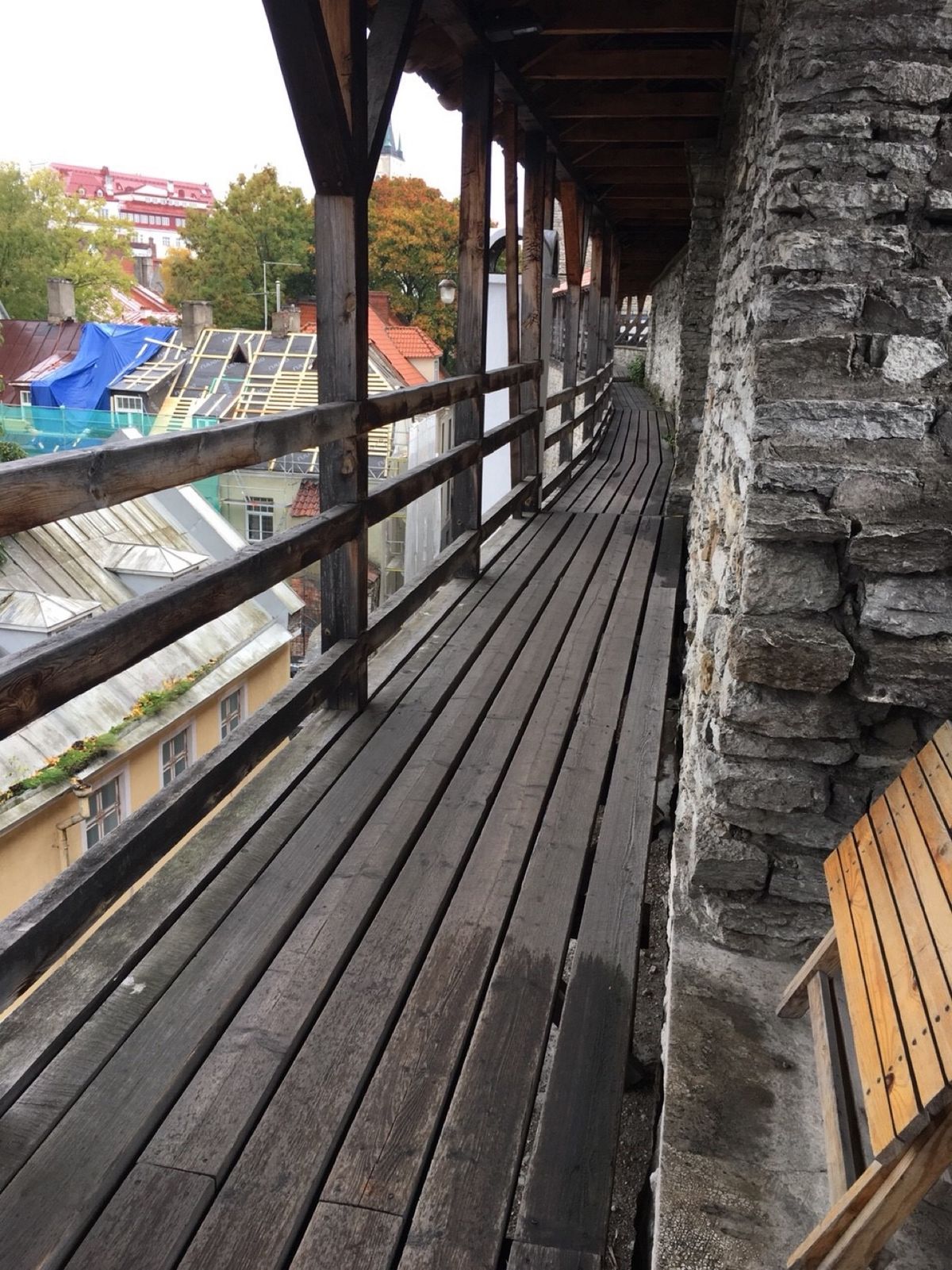 タリンの城壁に登りました！
ちょうどセーターの壁のあたり。
昔、ローテンブ...