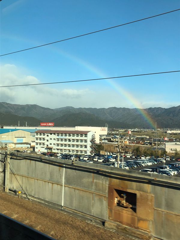 日本・京都市「京都冬旅」の写真：新幹線からの風景😆
虹が！！🌈