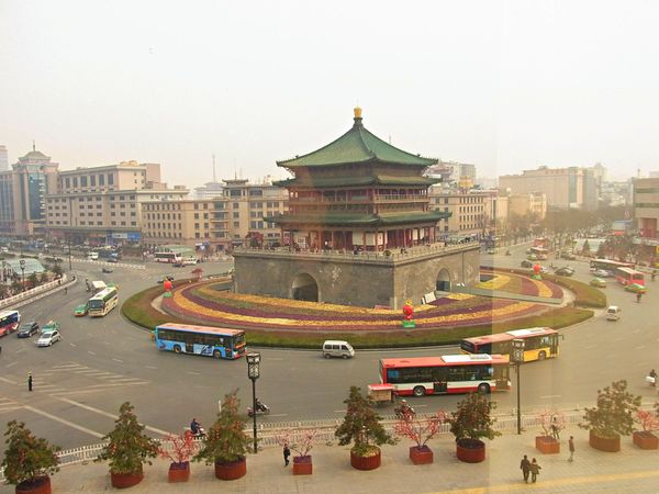 中国・成都「中国陝西省 兵馬俑だけじゃない西安の旅」の写真：兵馬俑に行く前に西安市内を観光、街が全体...