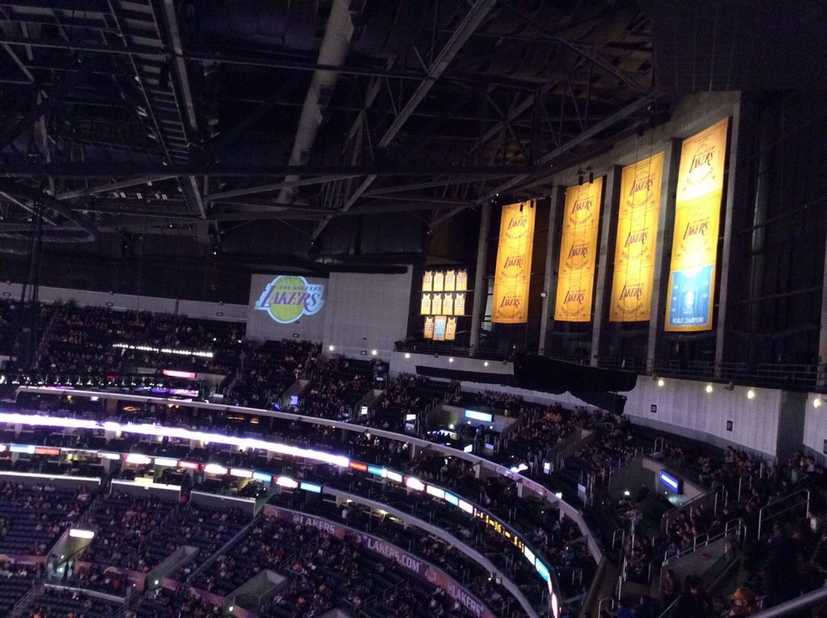 🏀ステープルスセンター.
レイカーズの試合を見に☺︎雰囲気すごかった