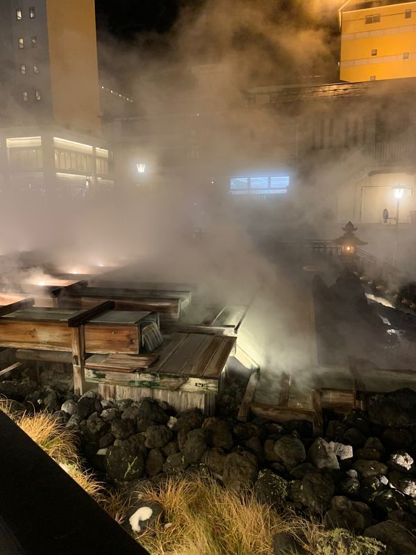 日本・草津「草津良いとこ一度はおいで」の写真：湯畑ですね。熱そうですね♨️