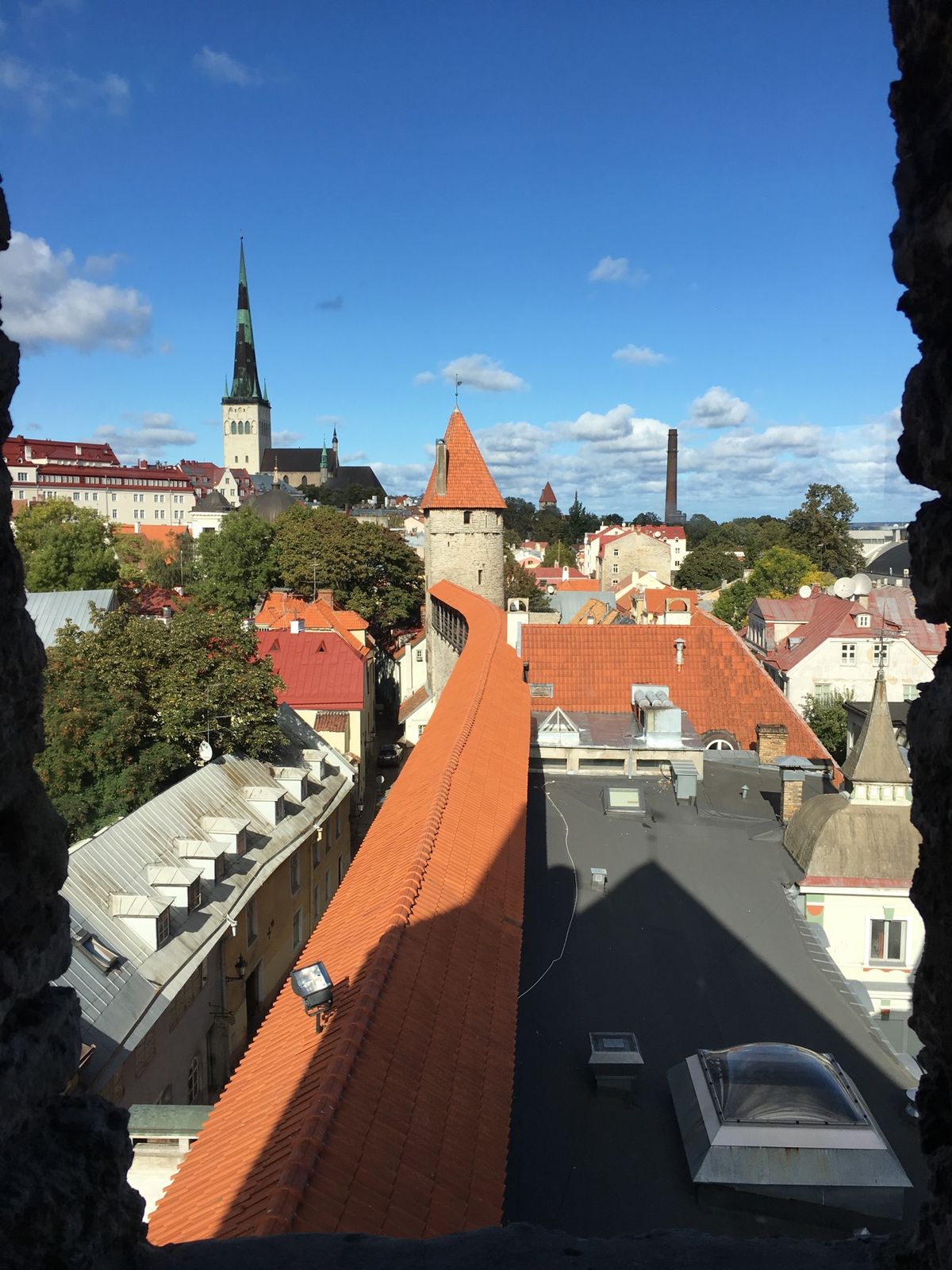 エストニアのタリンへ。
塔に昇りまくる！！
城壁歩く！
ふと見つけた教会に...