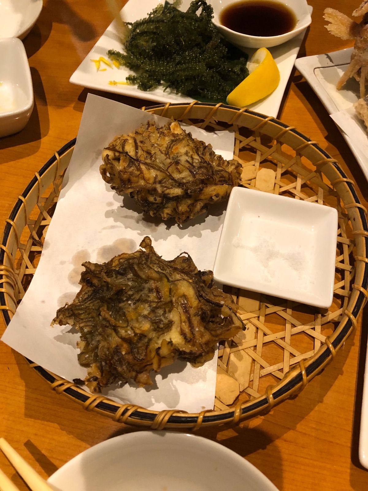 おいしかったものたち😋
こんなに盛り盛りの海ぶどうが500円！安いー😍一人一皿😋