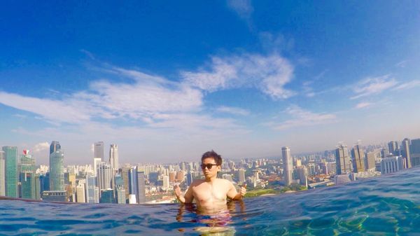 シンガポール「シンガポール マリーナベイサンズ」の写真：インフィニティプール行ってきました🏊‍♂...