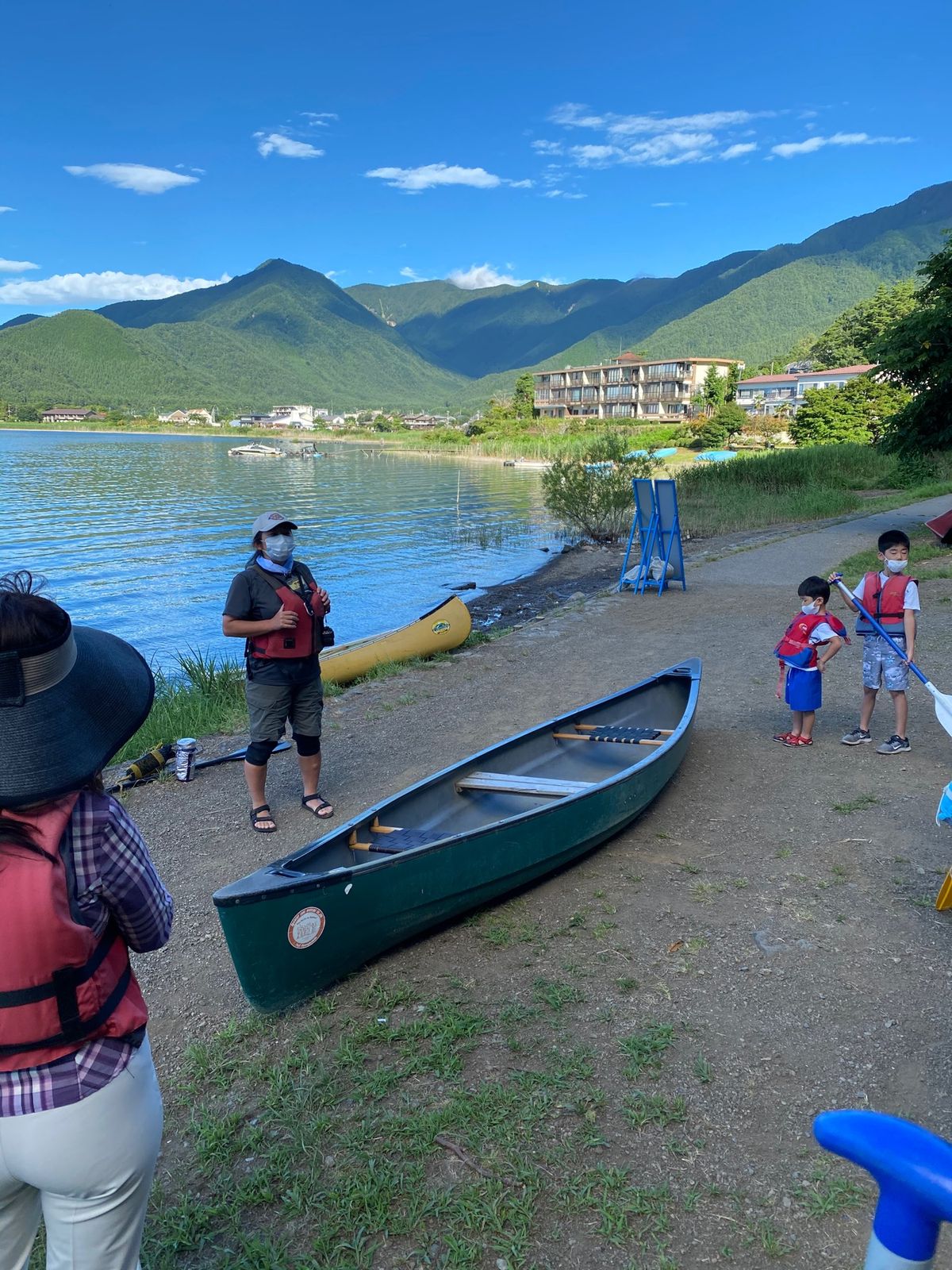 河口湖でカヌー！
気持ちいい〜
汗だく
