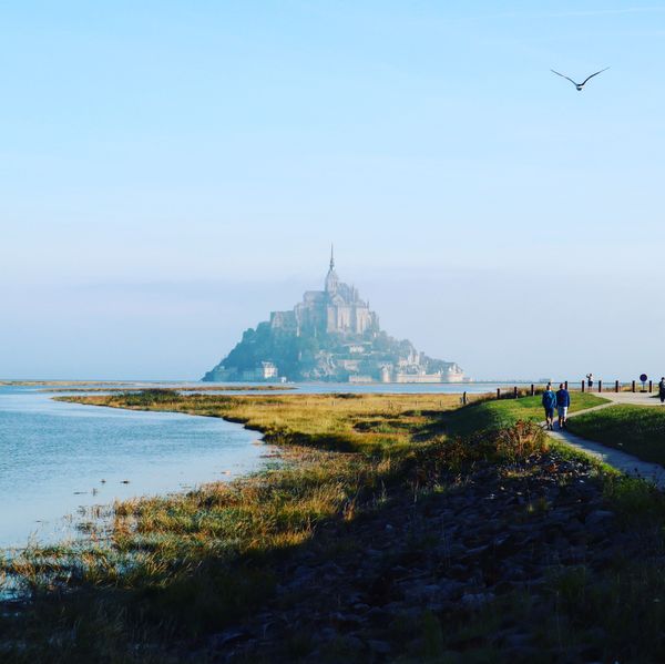 フランス・パリ「「フランスの旅」」の写真：１〜４）世界遺産モンサンミッシェルの表情