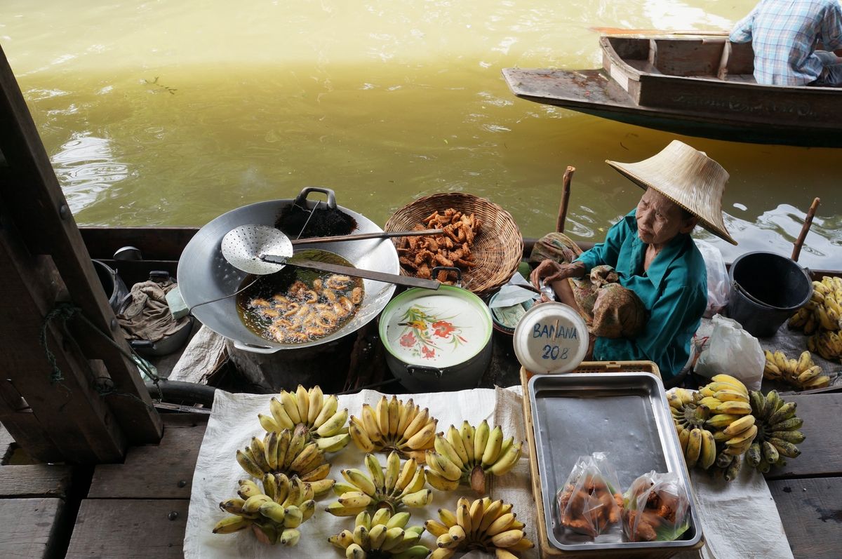 １〜４）バンコクの水上マーケット