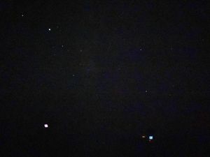 雨まで降ってたけどまさかの満天の星空〜！

iPhoneだと闇しか映らない...