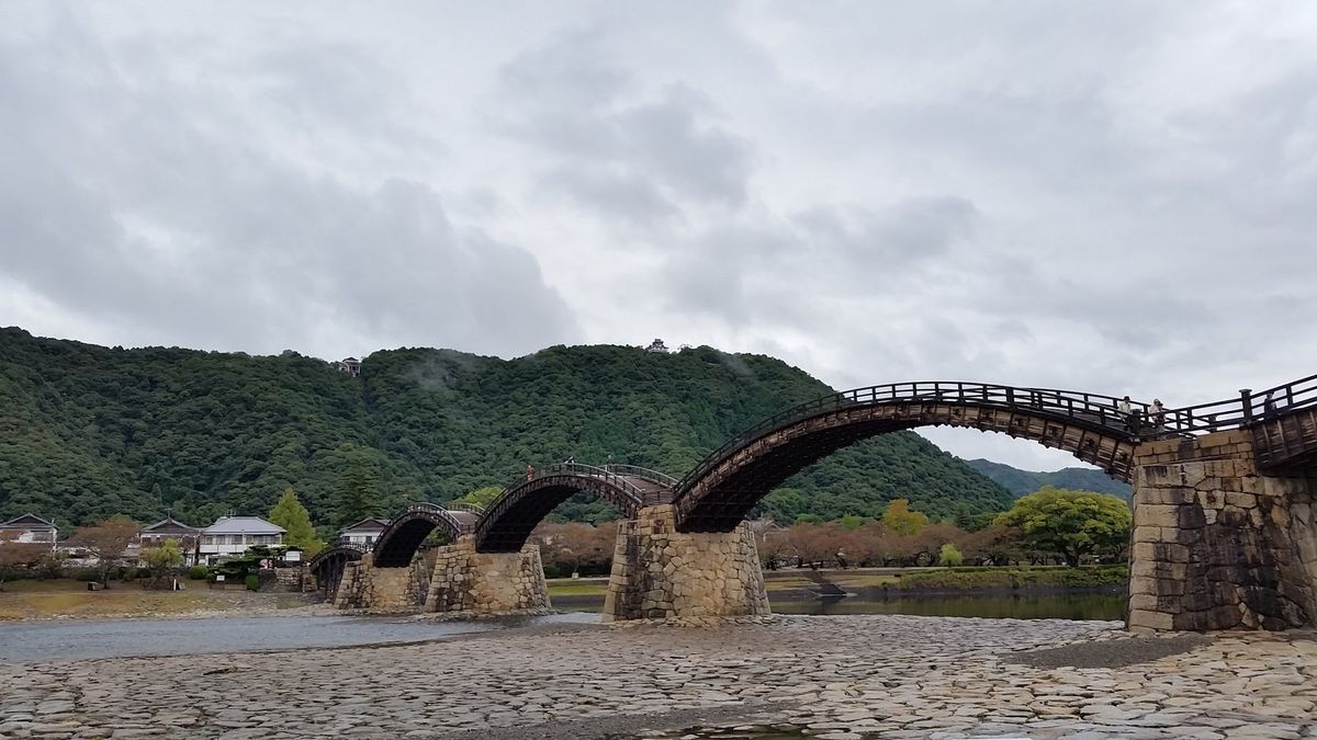 岩国城と錦帯橋