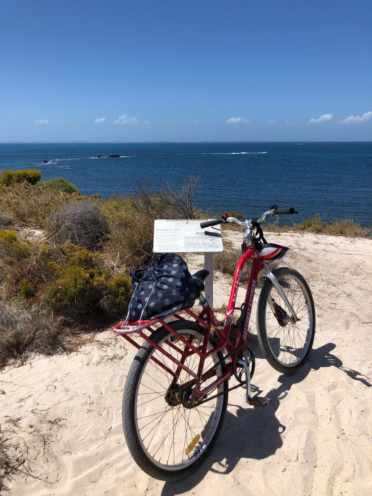 ロットネスト島。
のんびりサイクリング、野生のクォッカにも会う。