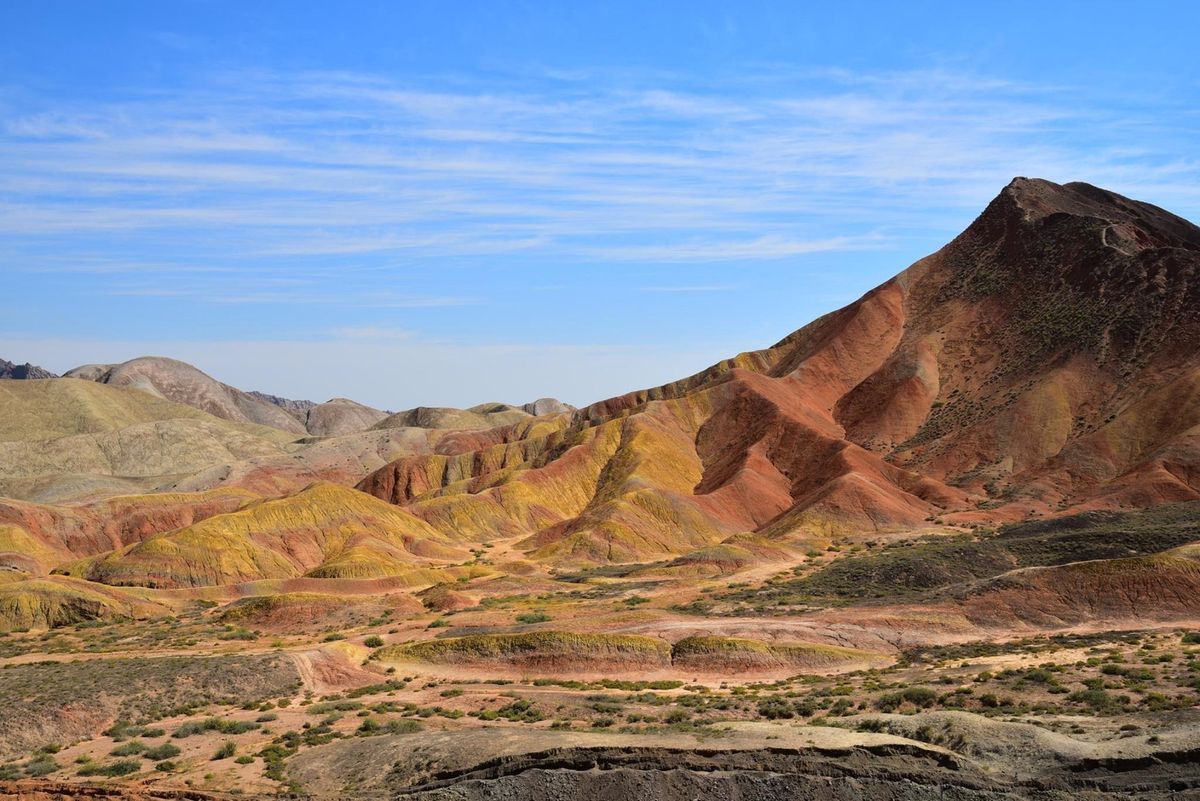 張掖市から50km離れた郊外にある張掖丹霞地貌。
地球が生み出した絶景に出...