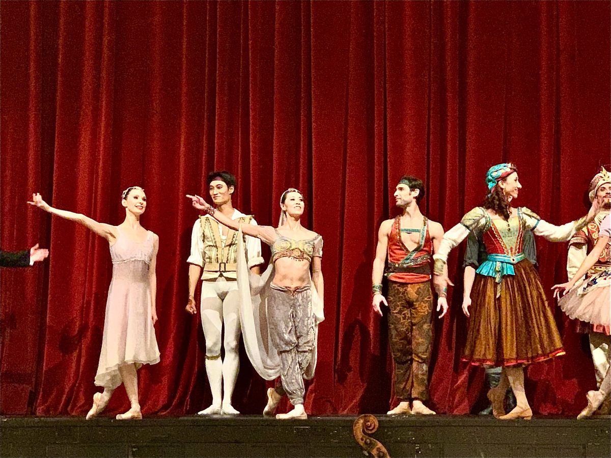 最後は国立歌劇場でバレエ「海賊」。日本人ダンサーも出演。最前列だったためオ...