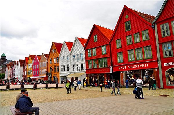 ノルウェー・オスロ「ノルウェー2016夏」の写真：ベルゲンの街