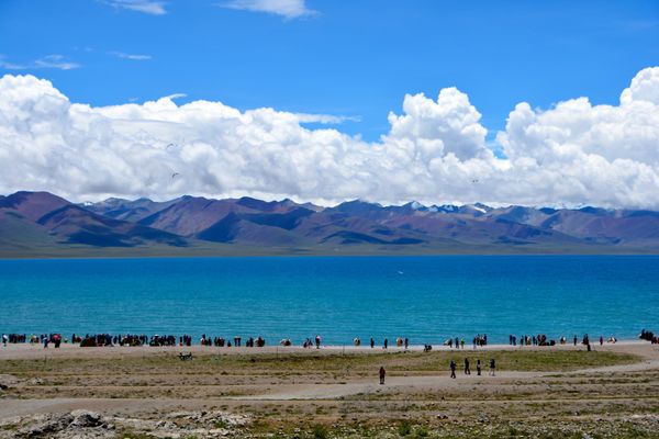 中国・チベット「チベット2014夏」の写真：標高5000メートル近いところにある聖な...