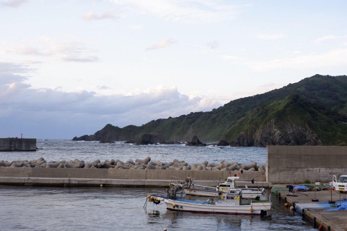 釜谷地区。
お土産はおばあちゃん手作りの海藻類を。