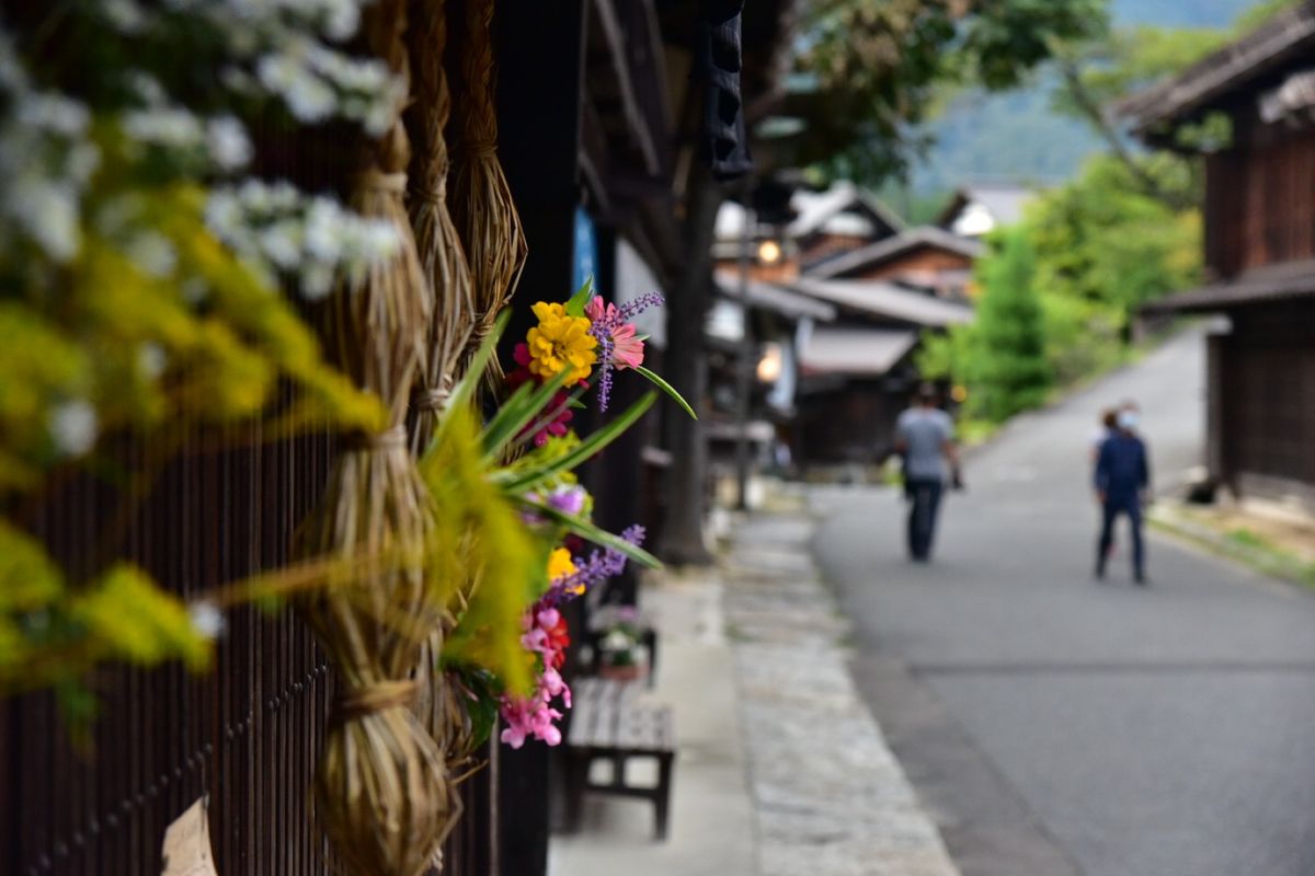 中山道にある妻籠宿にて
約200年前に創業した松代屋に一泊し、昔ながらのお...