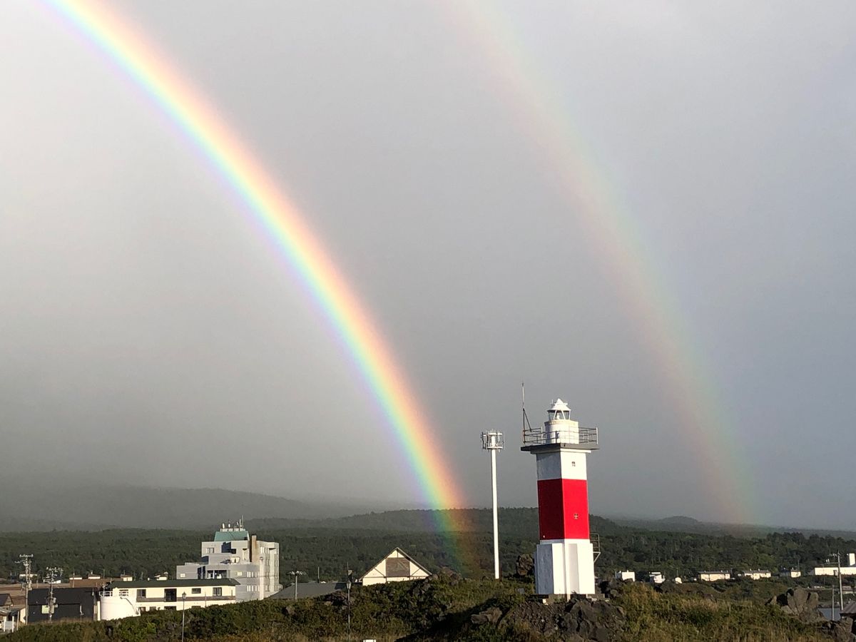 利尻島観光と、利尻でみた副虹